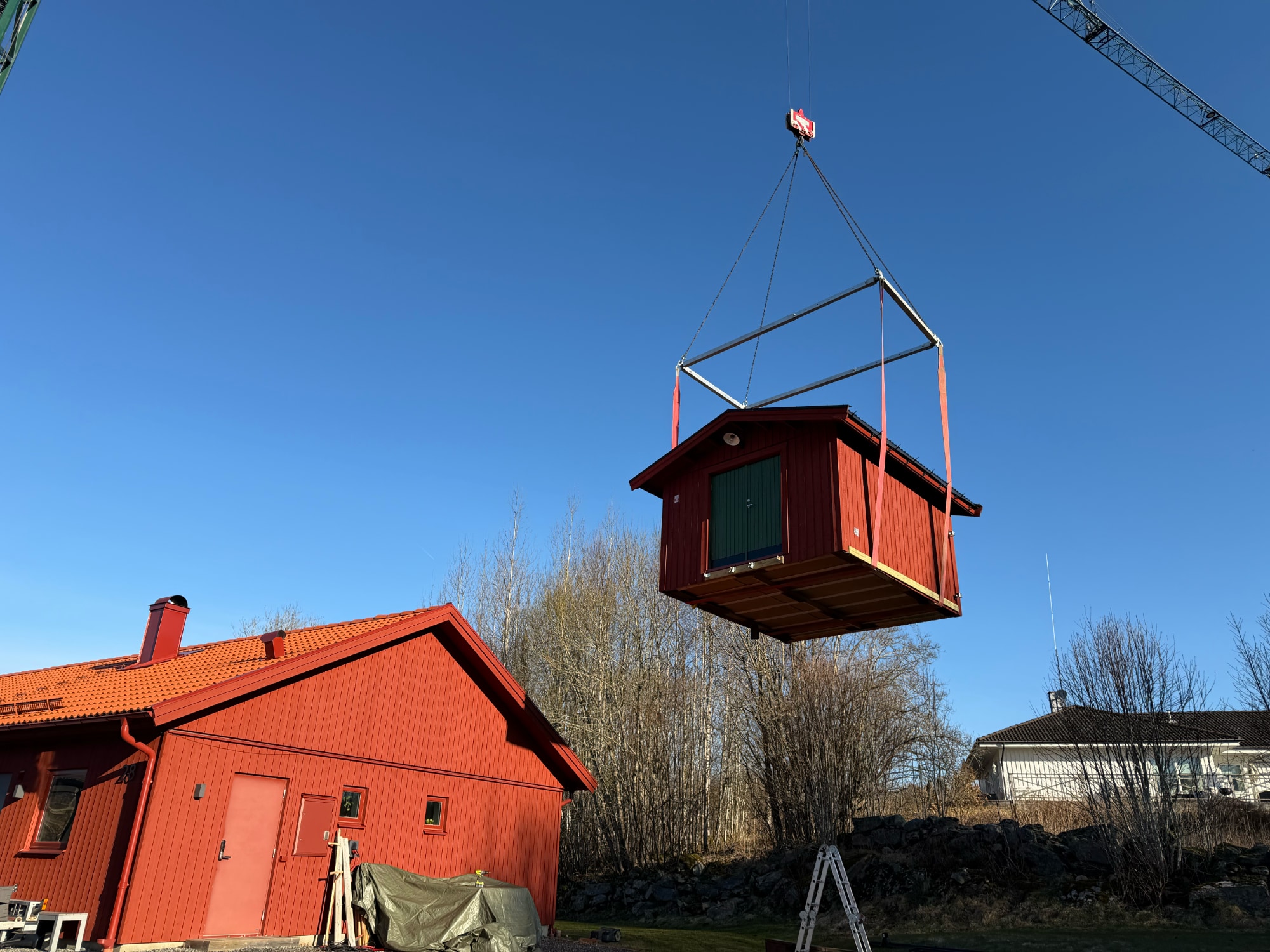 Flytt av förråd, förråd i luften